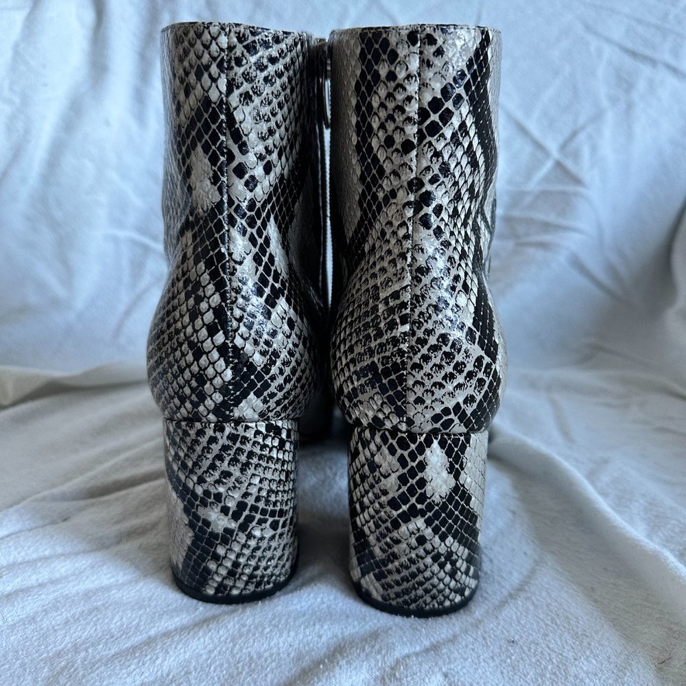 Marc Fisher Python Jelly Block Heel Booties, Size… - image 7